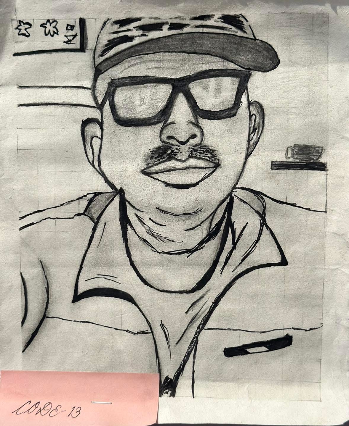 Sketch of our respected Principal Sir made by our dear students